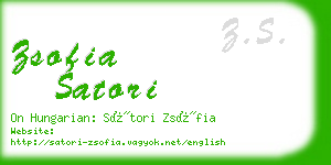 zsofia satori business card